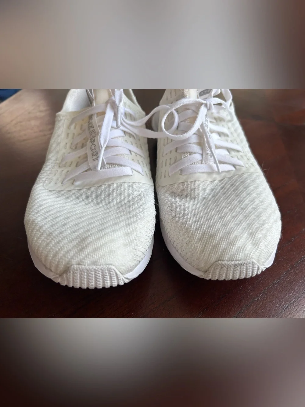 New Balance Women's All-White Knit Running Sneakers size 8